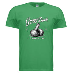 Irish green Gooey Duck Logo Tee, front view