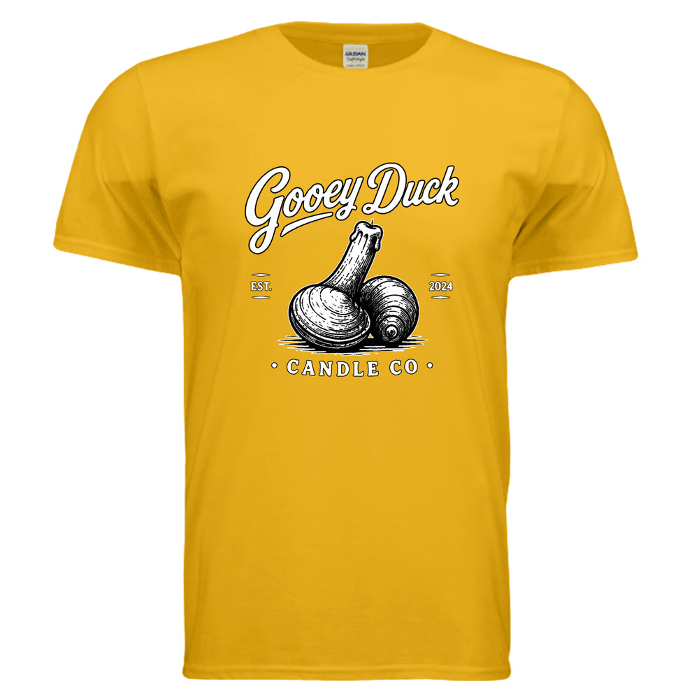 Gold Gooey Duck Logo Tee, front view