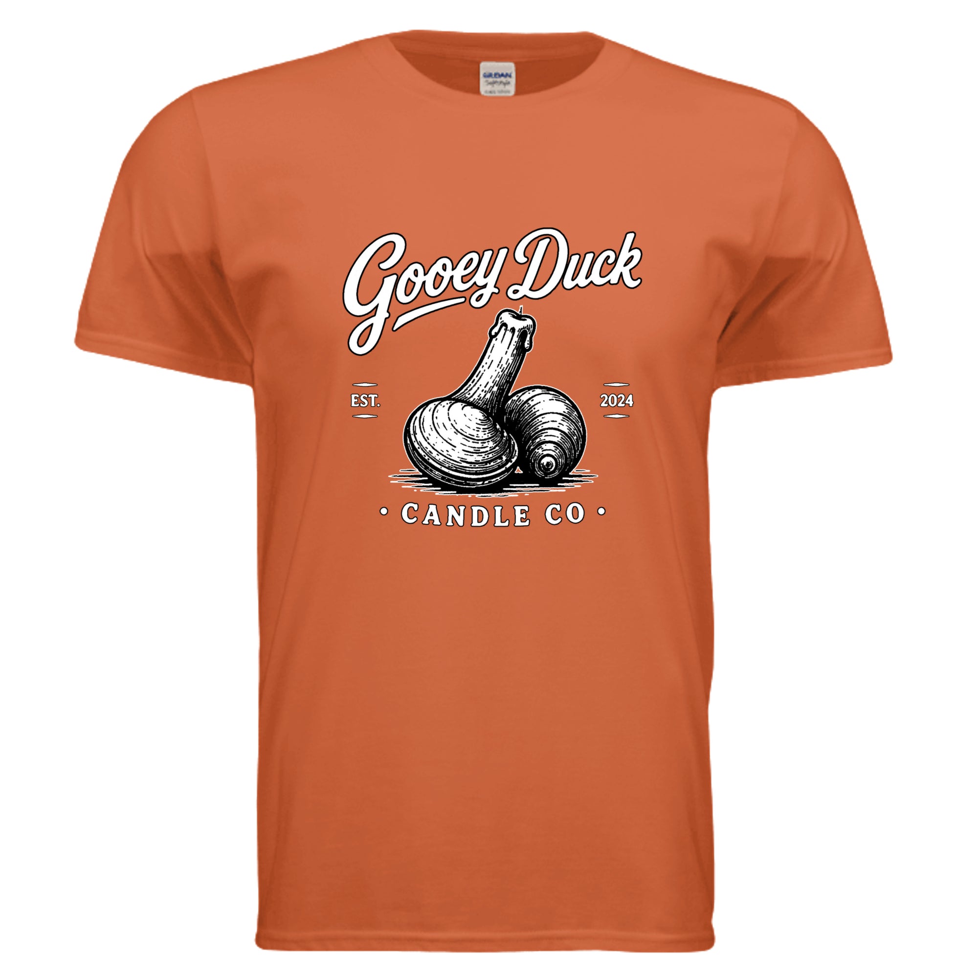 Orange Gooey Duck Logo Tee, front view