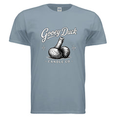 Stone blue Gooey Duck Logo Tee, front view