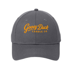 Charcoal Gooey Duck Logo Cap, front view